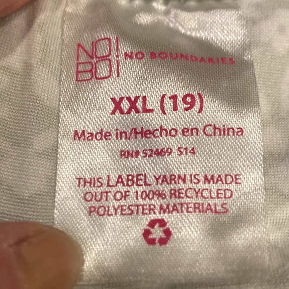 XXL Junior or XL Women’s No Boundaries Sage/White Floral Stretch High Low Dress - Picture 14 of 15